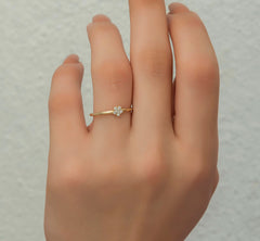 14K Gold Diamond Flower Ring – Florisse
