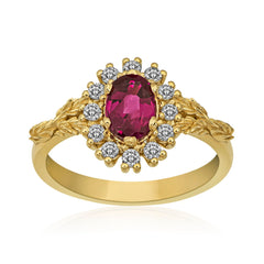 14K Gold Ruby & Diamond Ring – Carmelle
