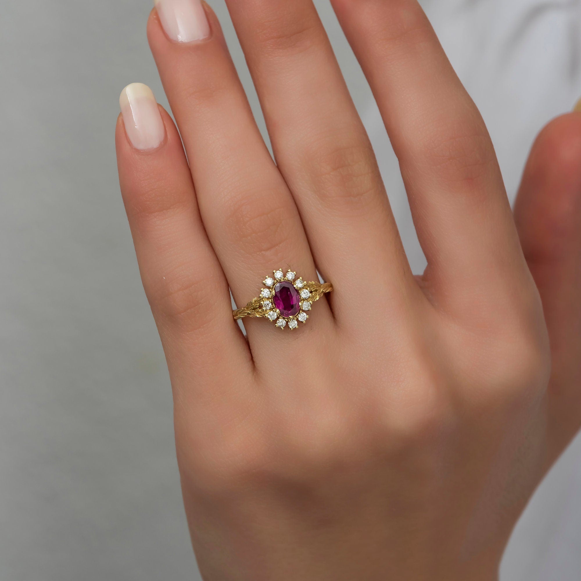 14K Gold Ruby & Diamond Ring – Carmelle