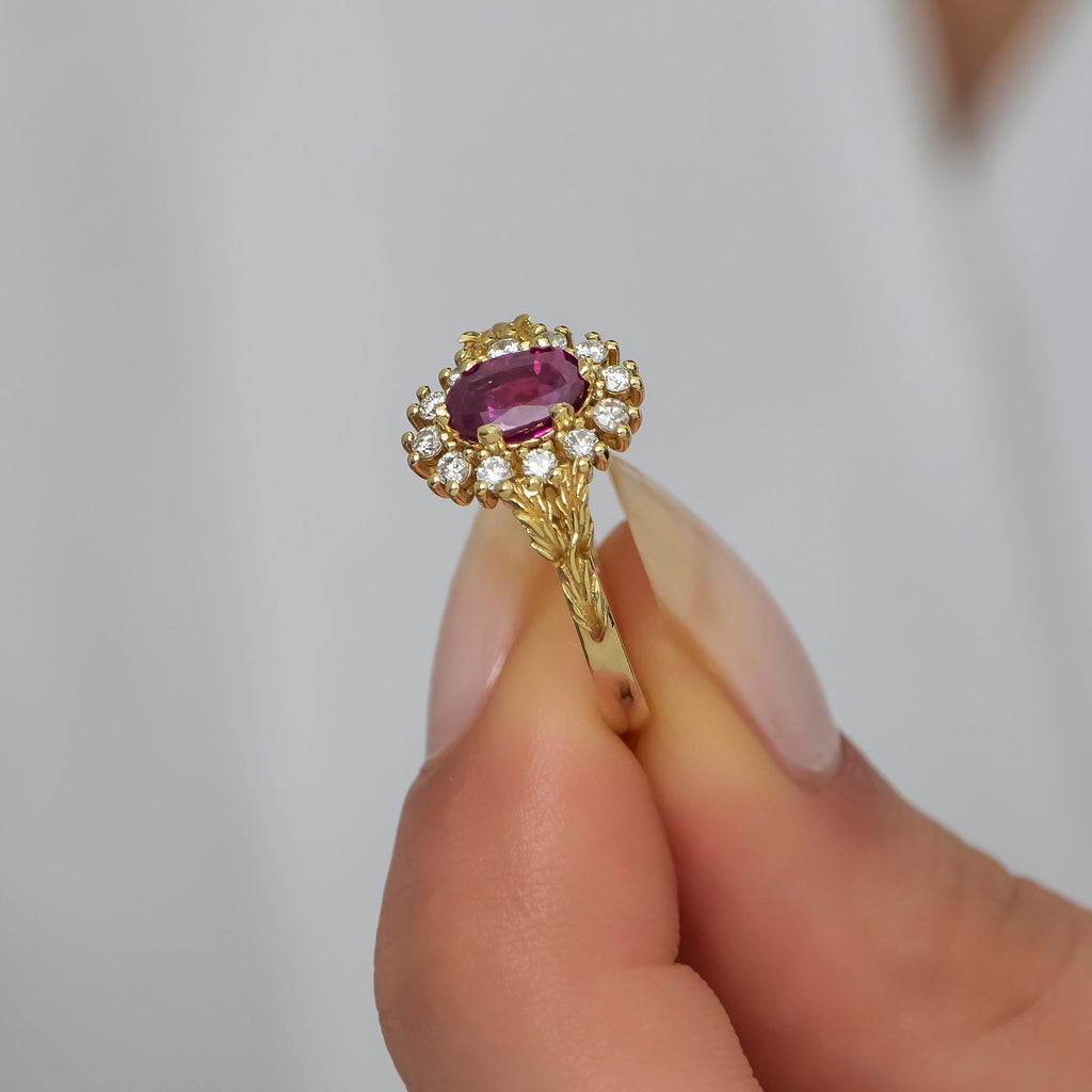 14K Gold Ruby & Diamond Ring – Carmelle