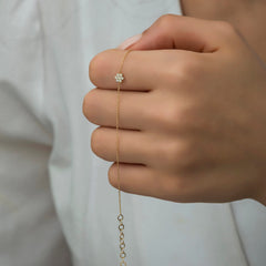 14K Gold Diamond Flower Bracelet – Bloom