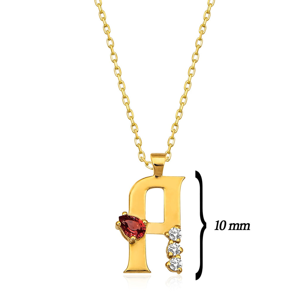 14K Gold Diamond Initial Necklace – Solace