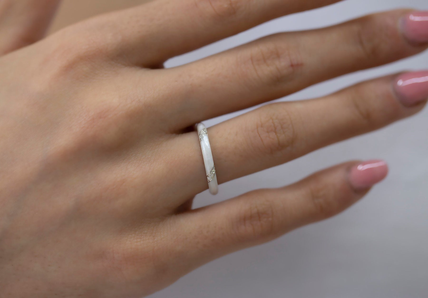 14K Gold Diamond Enamel Ring – Colvera