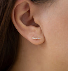 14K Gold Diamond Dainty Stud Earrings – Radiant