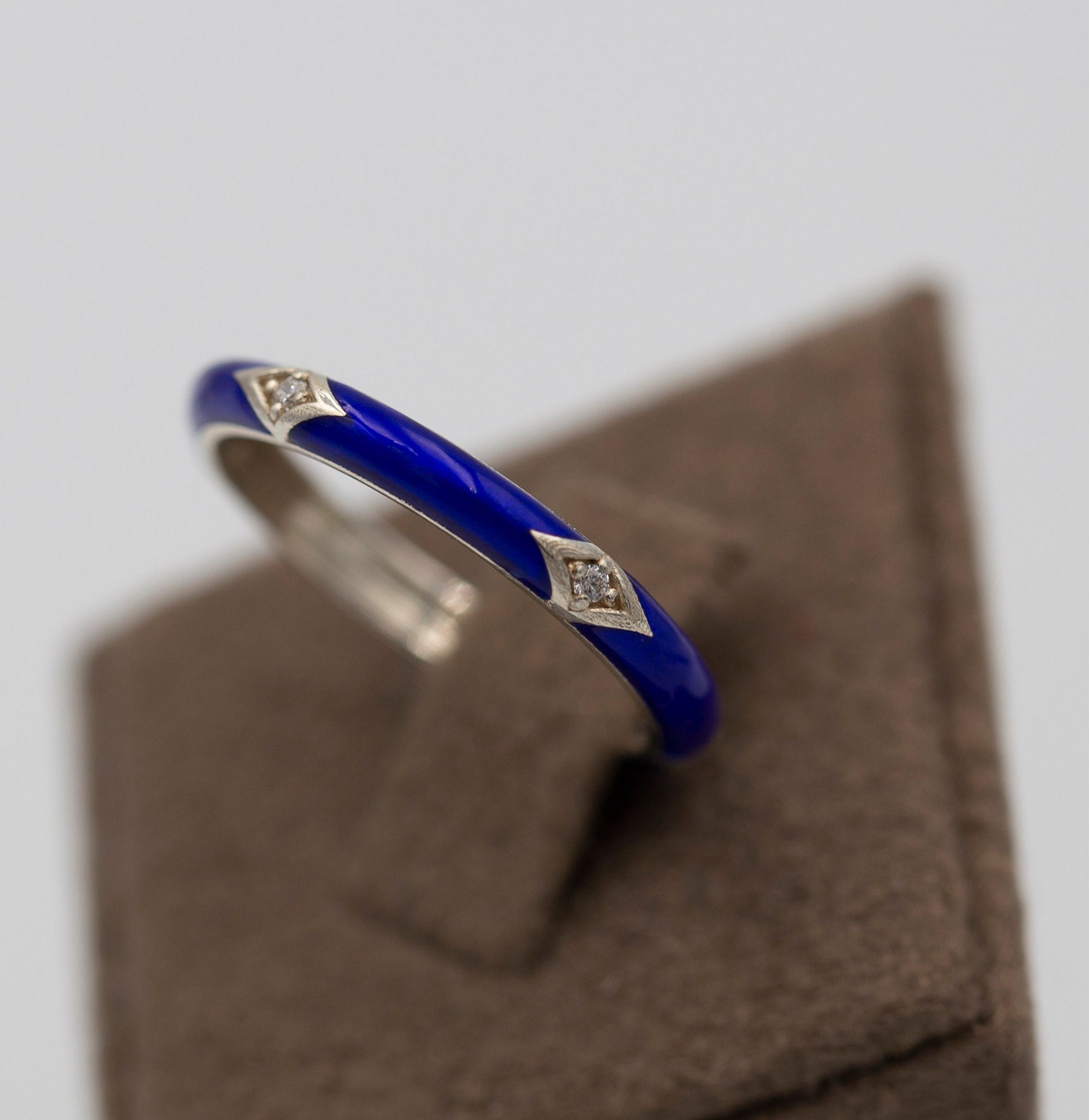 14K Gold Colorful Diamond Enamel Ring – Solenne