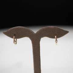 14K Gold Drop-Cut Diamond Hoop Earrings – Vandara