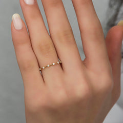 14K Gold Full Eternity Diamond Band – Lureine