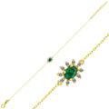 14K Gold Emerald & Diamond Oval Bracelet – Astra