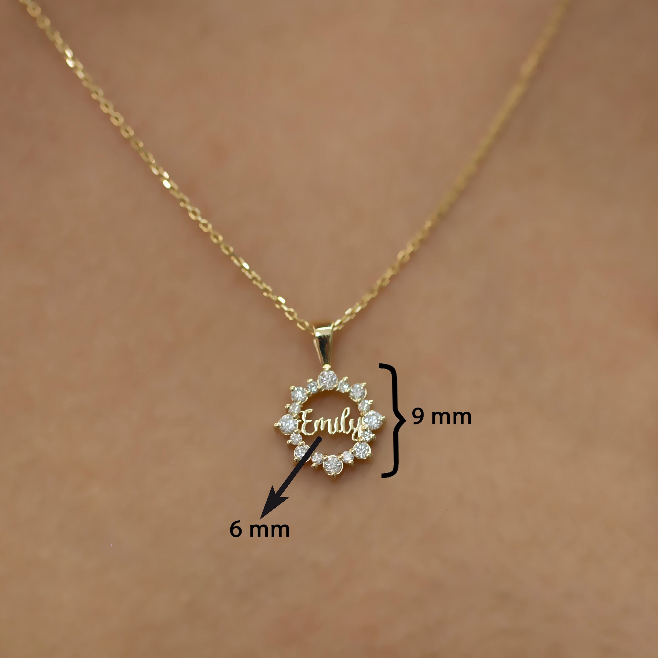14K Gold Diamond Personalized Sun Necklace – Solstice Sun