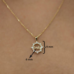 14K Gold Diamond Personalized Sun Necklace – Solstice Sun