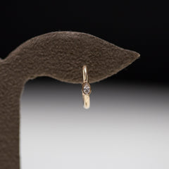 14K Gold Drop-Cut Diamond Hoop Earrings – Vandara