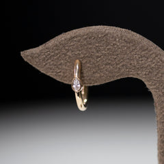 14K Gold Drop-Cut Diamond Hoop Earrings – Vandara