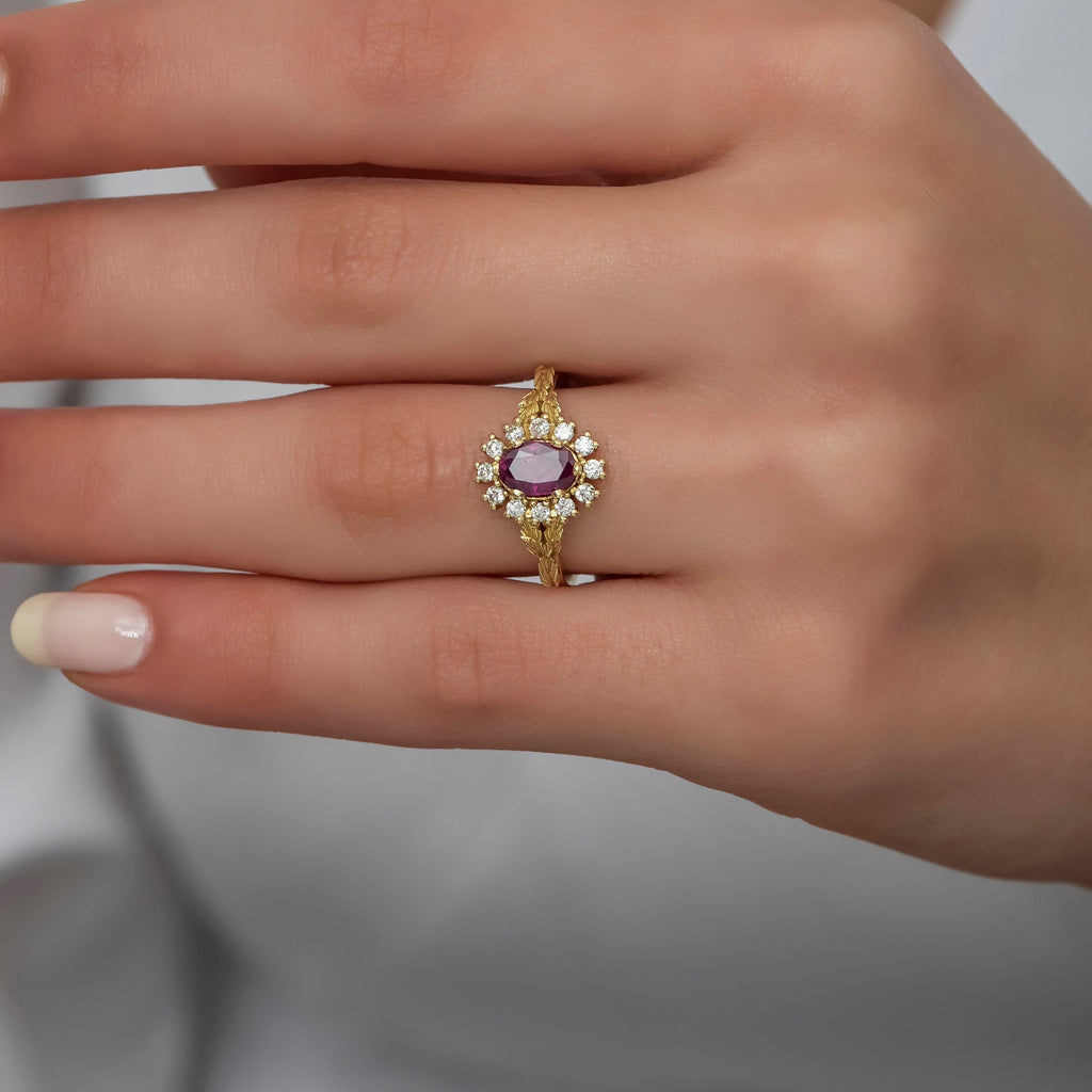 14K Gold Ruby & Diamond Ring – Carmelle