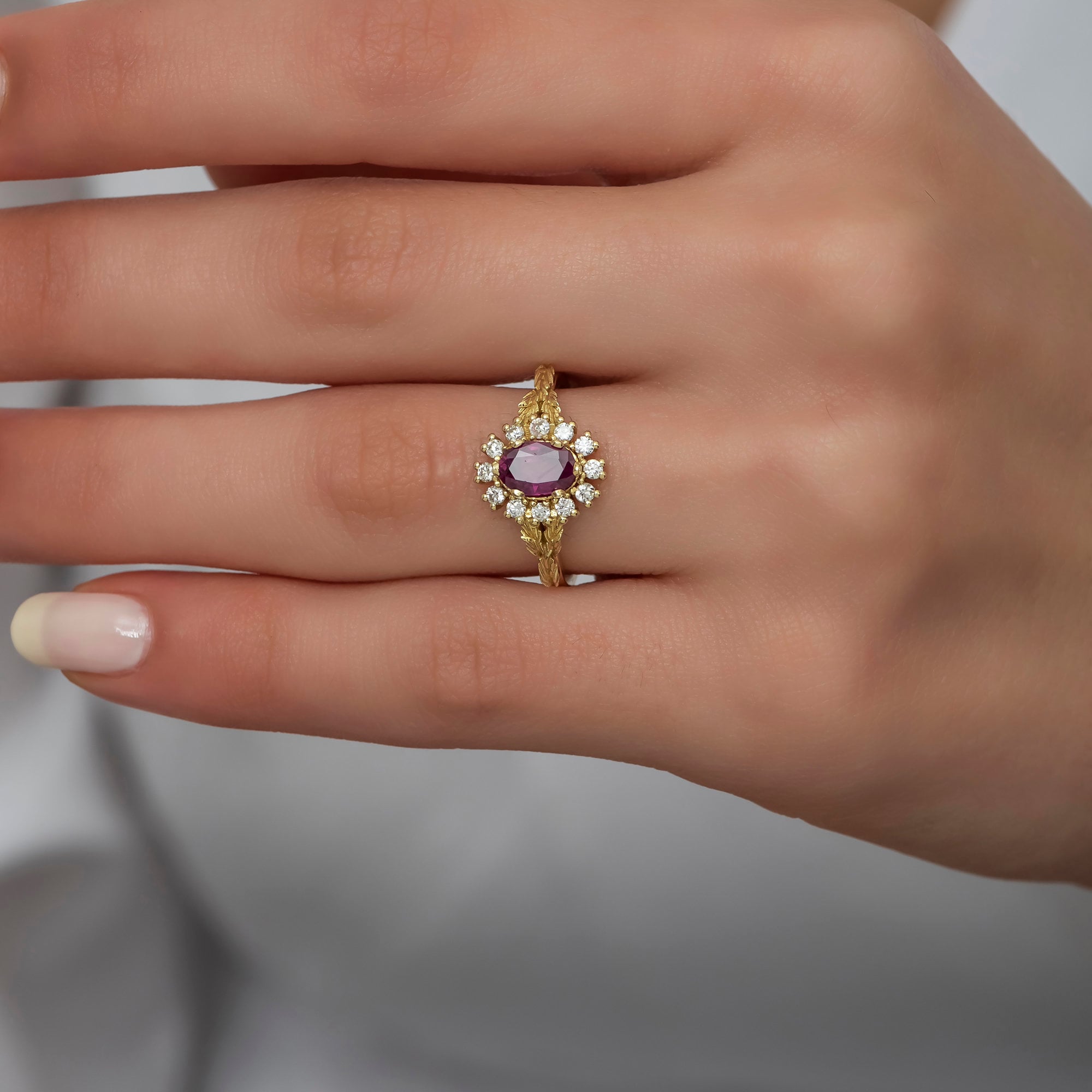 14K Gold Ruby & Diamond Ring – Carmelle