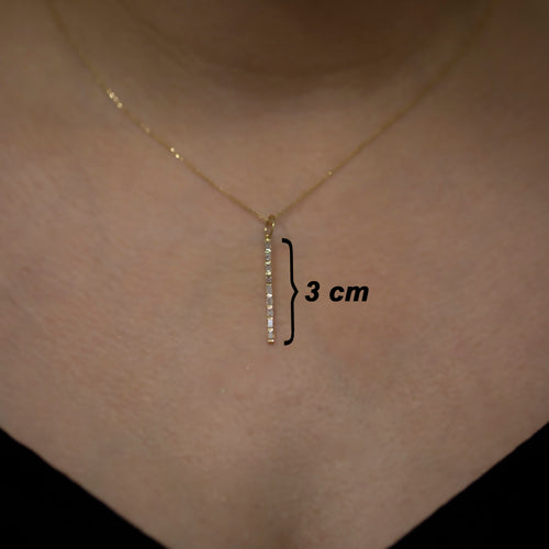 14K Gold Baguette Diamond Necklace – Zenith