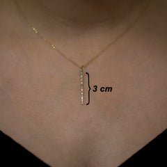 14K Gold Baguette Diamond Necklace – Zenith