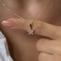 14K Gold Diamond Star Necklace – Celestalis