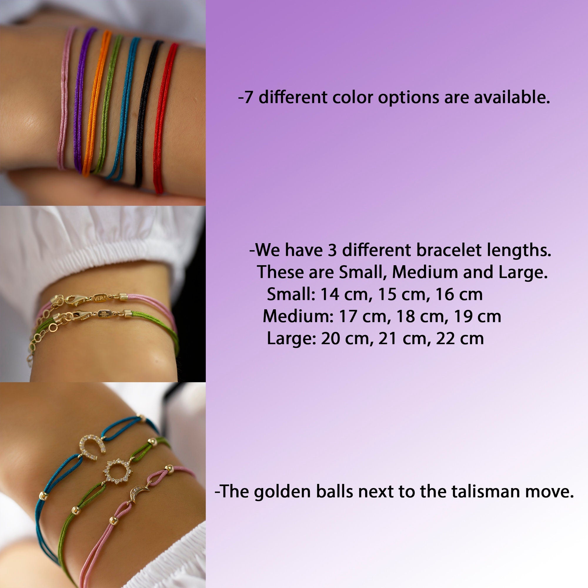 14K Gold Diamond Leaf Bracelet on Color Cord – Corde