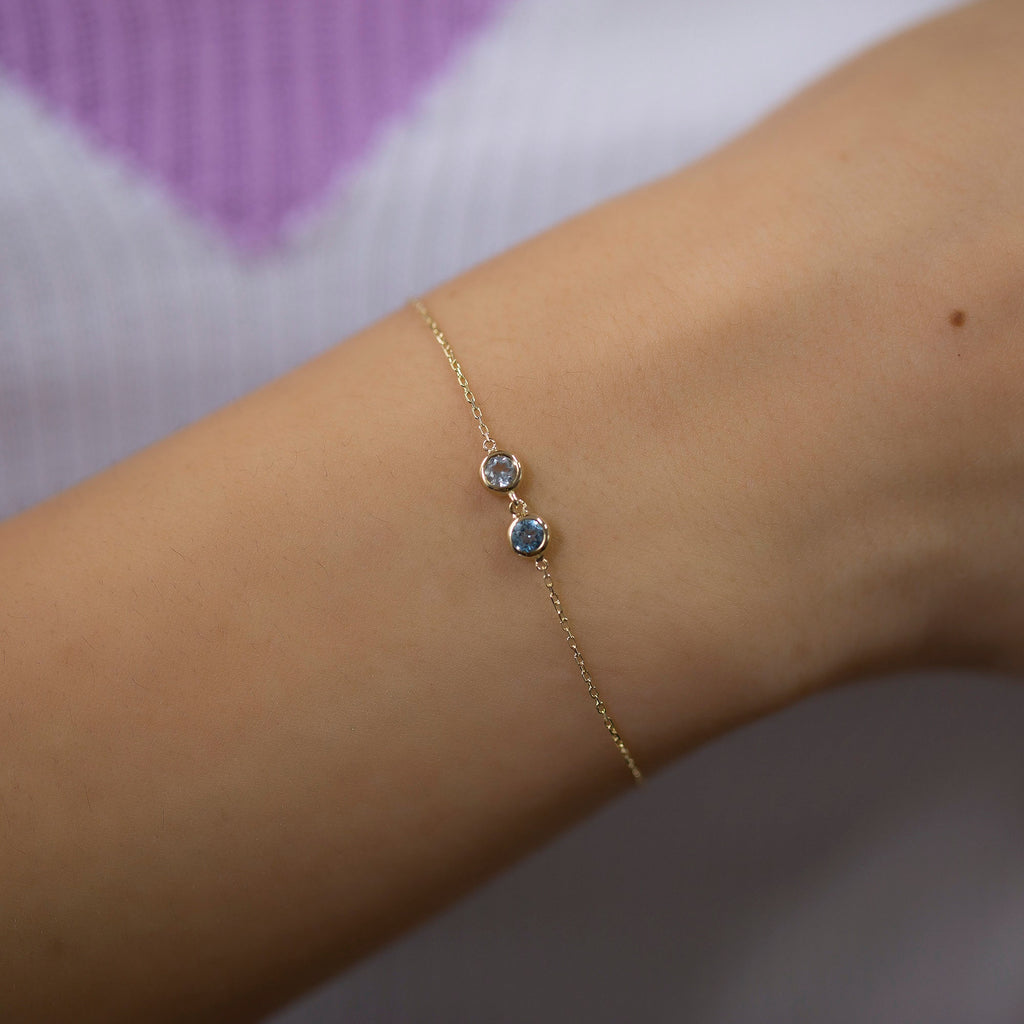 14K Gold Birthstone Bracelet – Virenna