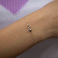 14K Gold Birthstone Bracelets for Woman/ Solid Gold Birthstone Custom Bracelet Gift for Her/ Gold Birthstone Jewelry/ Personalized Gifts