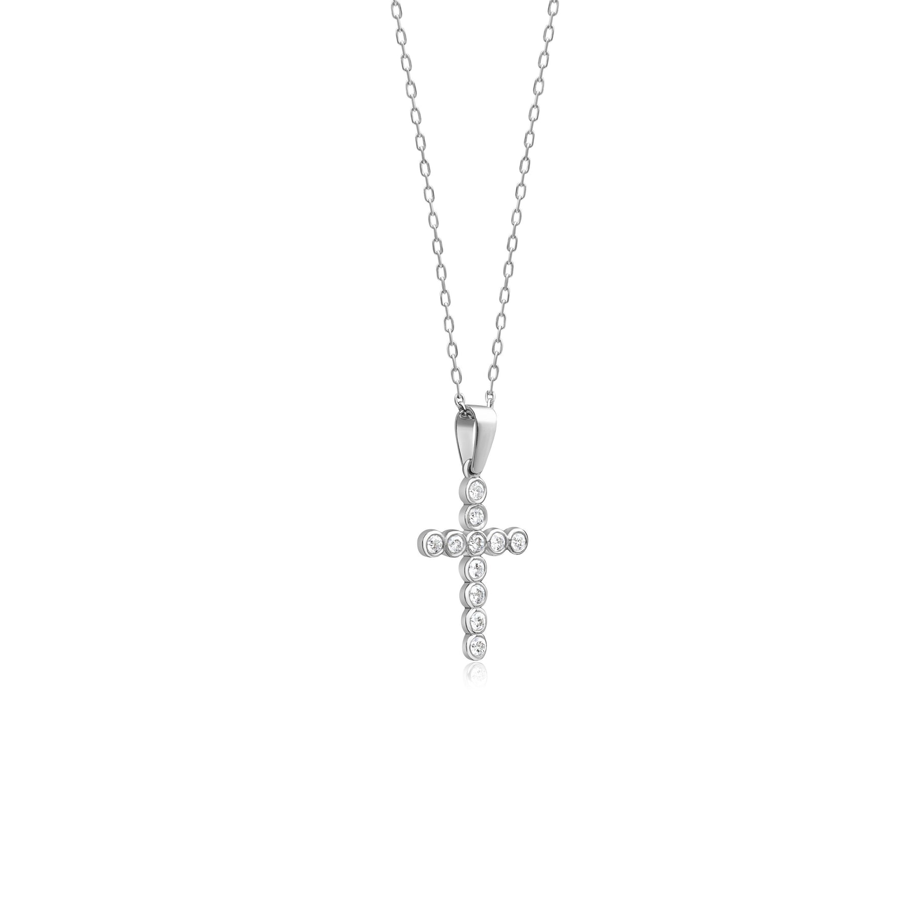 14K Gold Diamond Cross Necklace – Alenya
