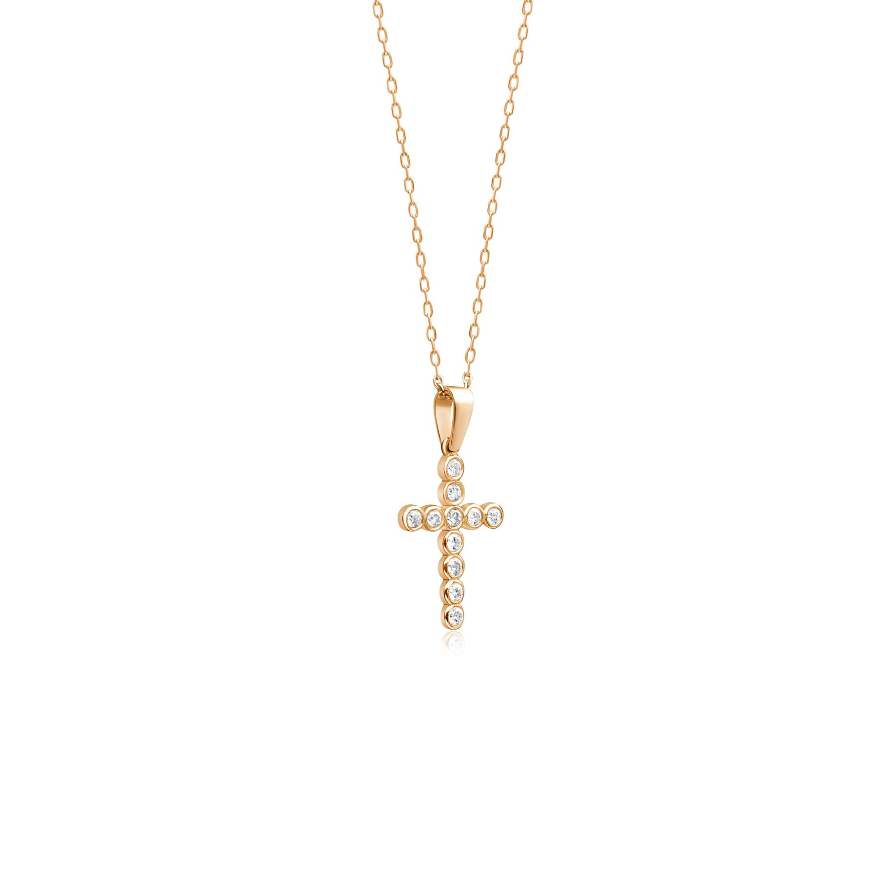 14K Gold Diamond Cross Necklace – Alenya