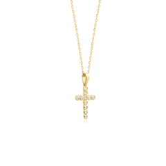 14K Gold Diamond Cross Necklace – Alenya