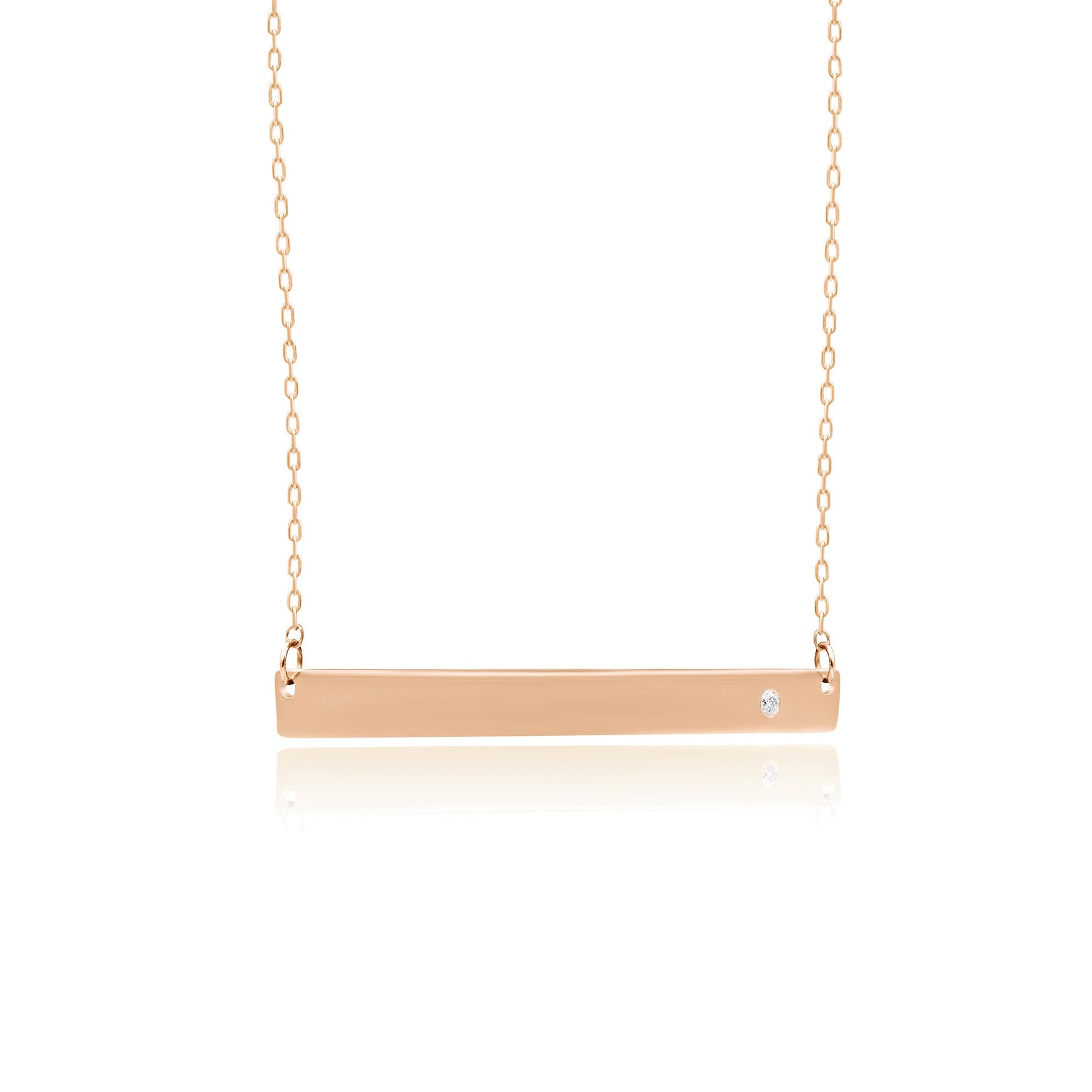 14K Gold Diamond Wide Initial Necklace – Emblem