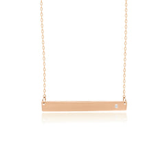 14 Ayar Altın Pırlanta Geniş Baş Harfli Kolye – Amblem 