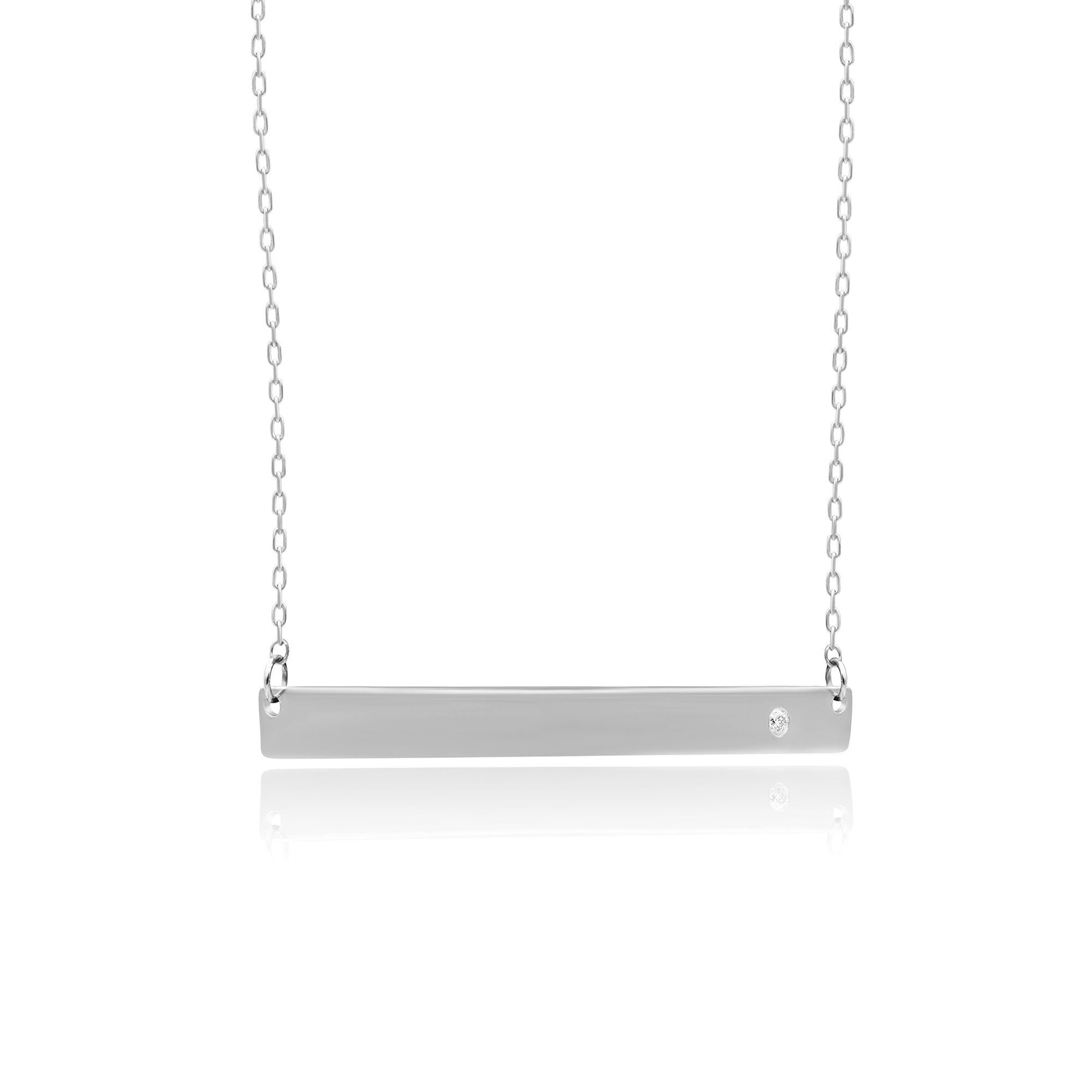 14K Gold Diamond Wide Initial Necklace – Emblem