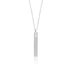 14K Gold Diamond Slim Initial Necklace – Emblem