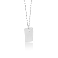14K Gold Diamond Rectangle Initial Necklace – Emblem