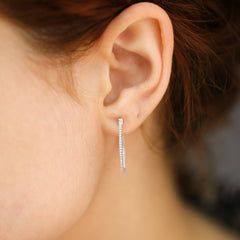 14K Gold Diamond Hoop Earrings – Circula