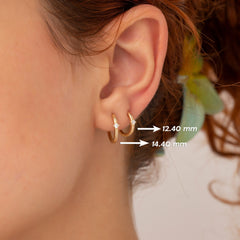 14K Gold Diamond Hoop Earrings – Ceralis