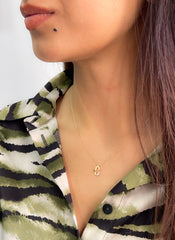 14 Ayar Altın Pırlanta Baş Harfli Kolye – Solace 