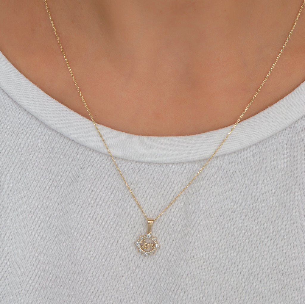 14K Gold Diamond Personalized Sun Necklace – Solstice Sun
