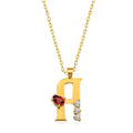 14K Gold Diamond Initial Necklace – Solace