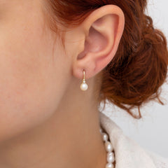 14K Gold Diamond & Pearl Earrings – Mariselle