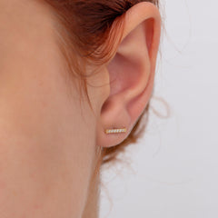 14K Gold Diamond Dainty Stud Earrings – Lumen