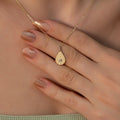 14K Gold Diamond Pear Charm Necklace – Relic