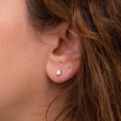 14K Gold Diamond Teardrop Stud Earring – Lagrima