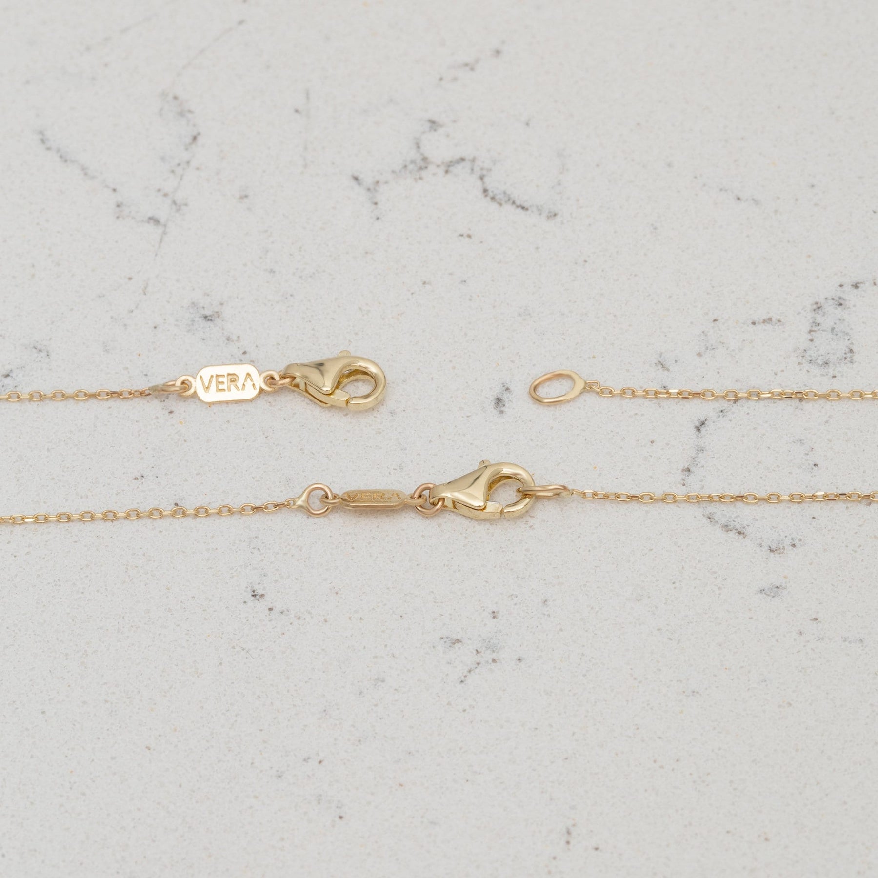 14K Gold Diamond Rectangle Initial Necklace – Signa