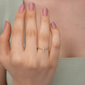 14K Solid Gold Diamond Cross Ring — Karyne