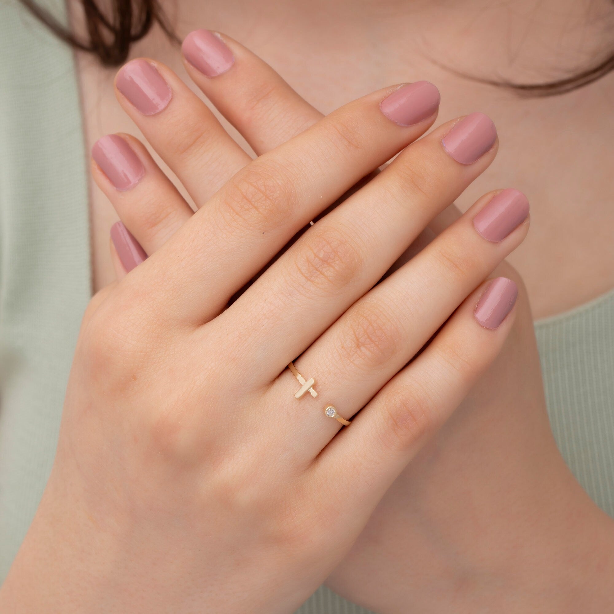 14K Gold Diamond Cross Ring — Seraphe