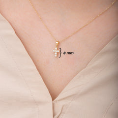 14K Gold Diamond Cross Necklace – Caedyn