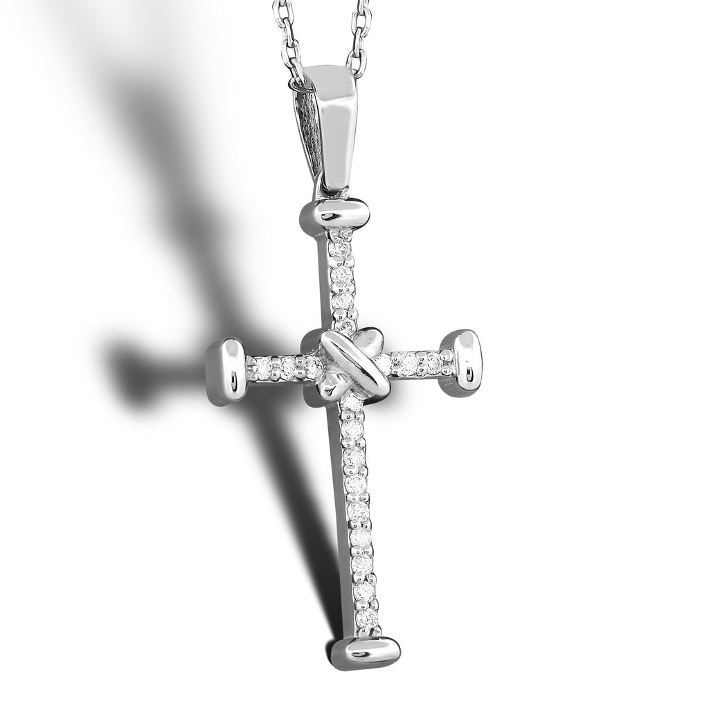 14K Gold Diamond Cross Necklace – Oravine