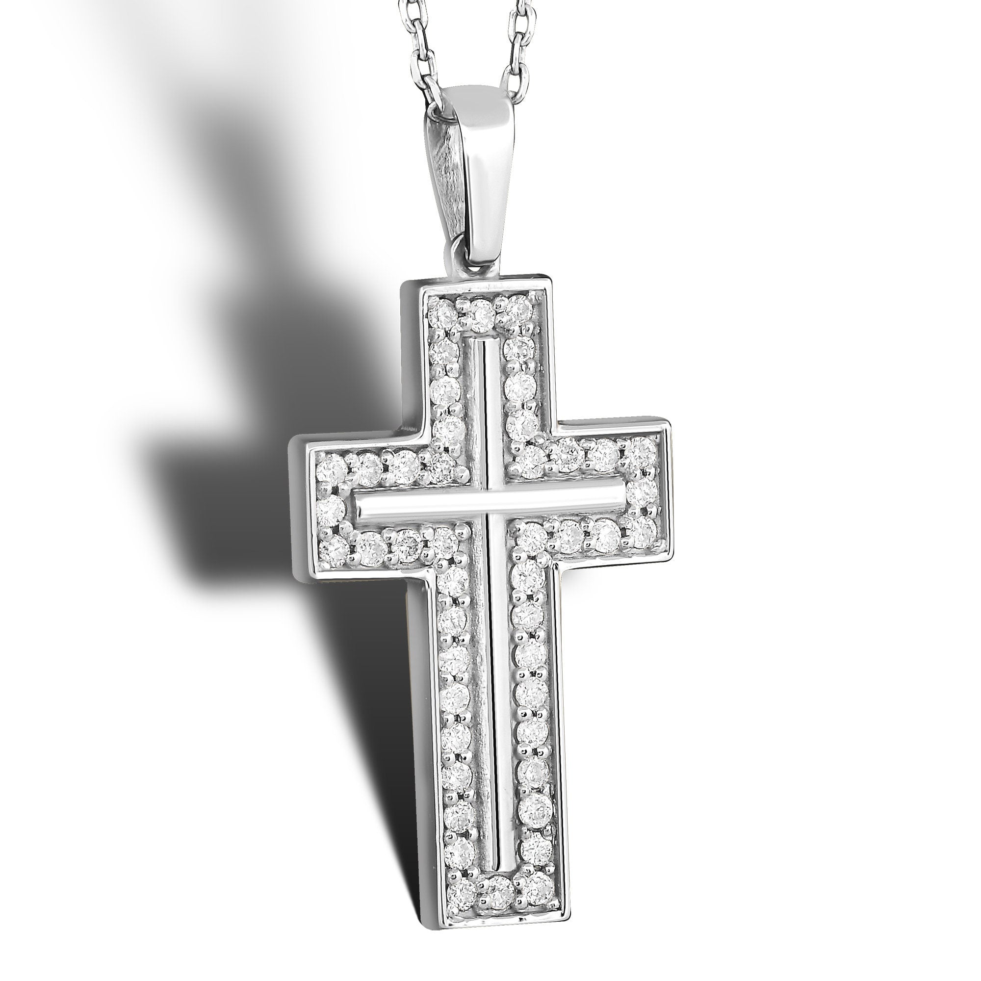 14K Gold Diamond Cross Necklace – Arvian