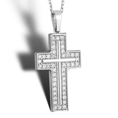 14K Gold Diamond Cross Necklace – Arvian
