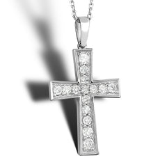 14K Gold Diamond Cross Necklace – Ovelis