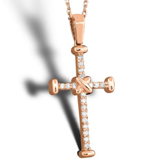 14K Gold Diamond Cross Necklace – Oravine